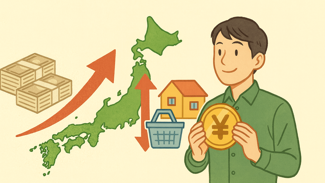年収（所得）が高く、物価が安い都道府県はどこ？データで見る「使えるお金の多い」地域のトップ